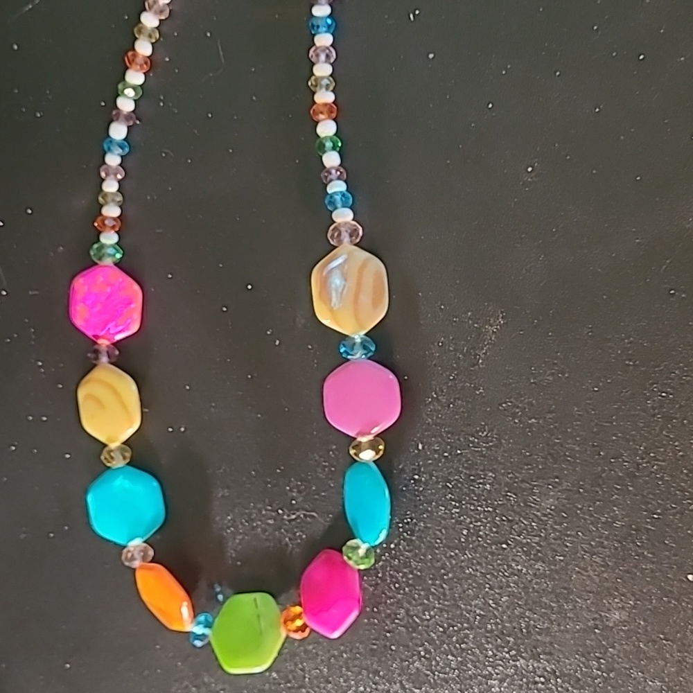 Colorful Neon Shell Beaded Necklace